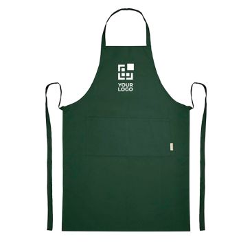 Delantal de algodón con doble bolsillo y tejido 200 g/m2