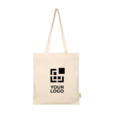 Bolsa de algodón orgánico con amplio compartimento 7L 100 g/m2
