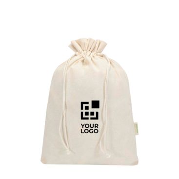 Bolsa de regalo de algodón con cierre de cordón 140g/m2