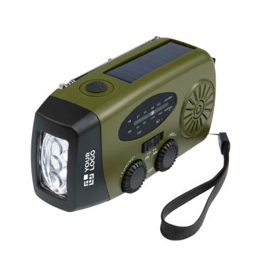 Radio de emergencia ecológica con carga solar y dínamo 1.200 mAh