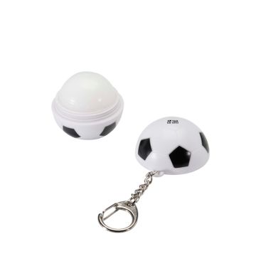 Llavero con bálsamo labial forma de pelota de fútbol FPS15 vainilla