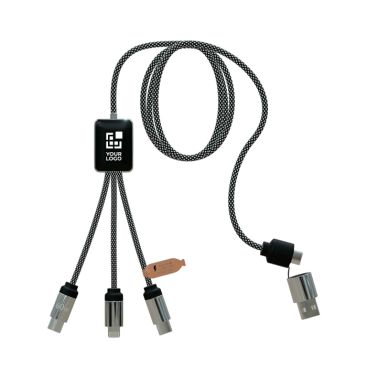 Cable de carga 3 en 1 con logotipos iluminados SCX.design