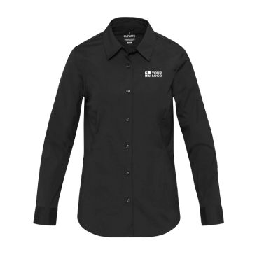 Camisa de popelina de mujer manga larga y corte recto 133 g/m2 Elevate