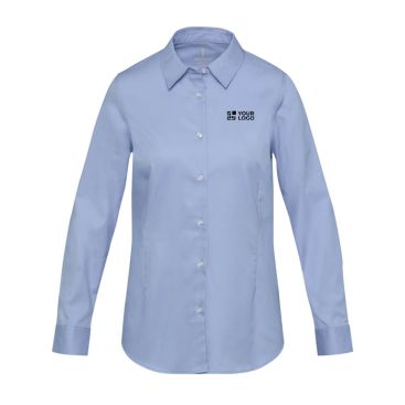Camisa de mujer de algodón de sarga de manga larga 185 g/m2 Elevate