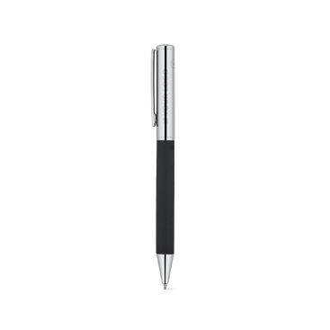 Bolígrafo cromado de acero inoxidable acabado brillante tinta negra