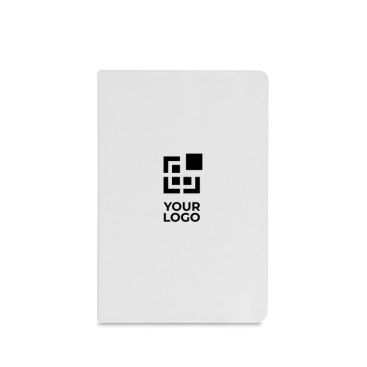 Libreta eco en poliéster reciclado con portaboli A5 hojas a rayas