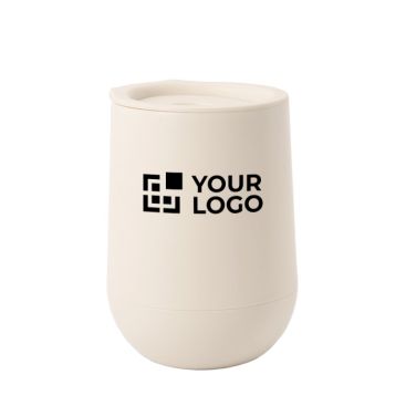 Vaso de viaje de plástico doble pared con agujero deslizante 420ml