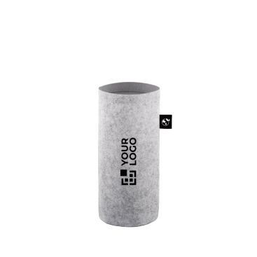Funda para botella de fieltro reciclado para transporte