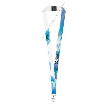 Lanyard de poliéster para sublimación con cierre de seguridad