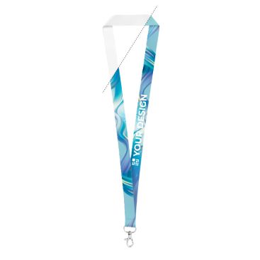 Lanyard de poliéster fabricado en UE para sublimación con mosquetón