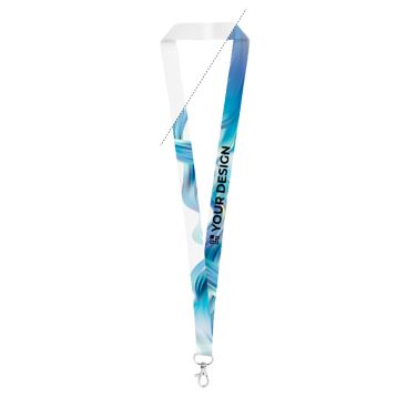 Lanyard de RPET fabricado en UE con mosquetón de gatillo