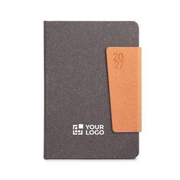 Agenda A5 en piel reciclada con logotipo