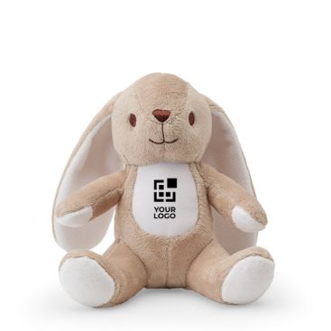 Peluche de conejo de poliéster con parche personalizable