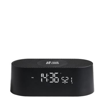 Altavoz BT 4 en 1 con carga inalámbrica, reloj digital y luz 10W