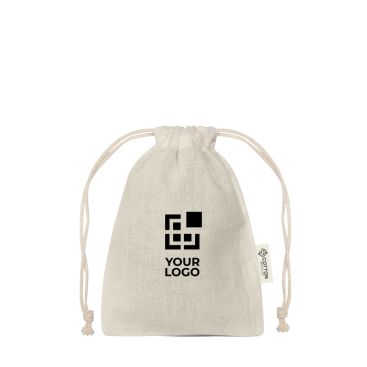 Bolsa pequeña de material ecológico con cordones a juego 140 g/m2