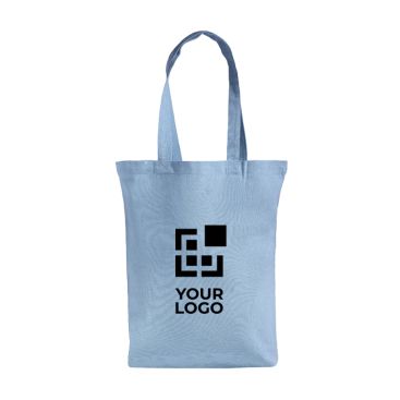 Bolsa de algodón reciclado y plástico reciclado con fuelle 140 g/m2