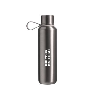 Botella de acero inoxidable con doble pared y acabado metalizado 600ml