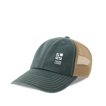 Gorra trucker de 6 paneles con malla transpirable y cierre de velcro