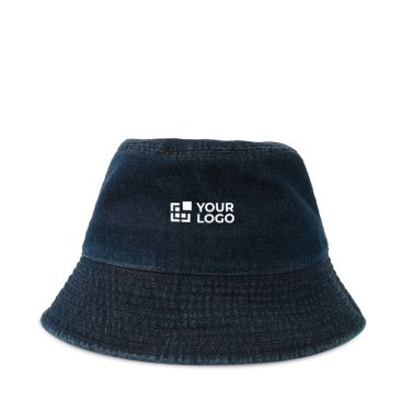 Sombrero tipo panamá en denim de algodón reciclado teñido con DyStar®