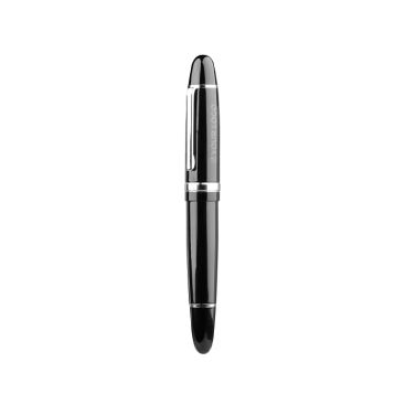 Roller de cuerpo brillante con detalle cromado tipo espejo tinta negra