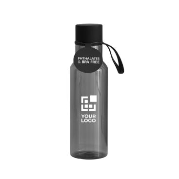 Botella de plástico libre de BPA en colores transparentes 600ml