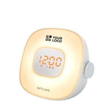 Radio despertador con luz gradual natural y radio FM Muse
