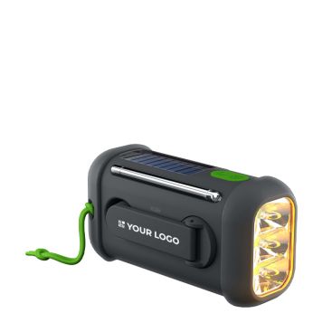 Radio portátil de silicona con linterna y powerbank 1.000mAh Muse