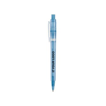 Bolígrafo de plástico mate hecho en UE con recambio Jumbo tinta azul
