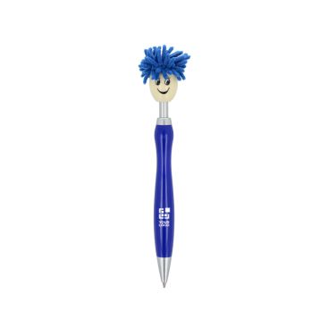 Bolígrafo pulsador con original diseño de peludo giratorio tinta azul