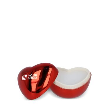 Bálsamo labial hidratante en estuche de corazón de plástico reciclado