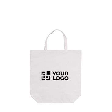 Bolsa de algodón canvas de asas cortas a juego 250 g/m2