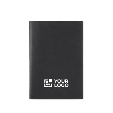 Libreta con tapa blanda de PU y cinta marcapáginas A5 hojas a rayas