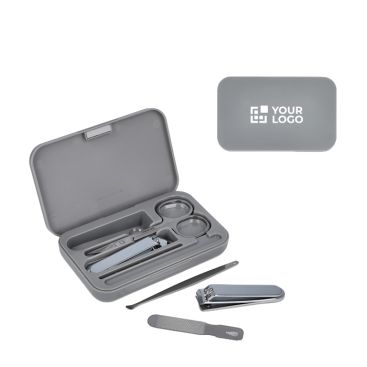Set de manicura en estuche de plástico resistente con 5 piezas