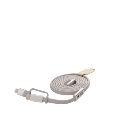 Cable de carga rápida 2 en 1 trenzado anti enredos 60W 120cm