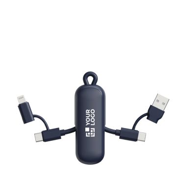 Cable llavero de plástico reciclado 4 en 1 de carga rápida 100W