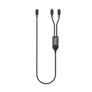Cable carga custom made doble salida USB-C carga rápida 100W