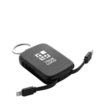 Powerbank llavero ecológico con cables integrados 2000 mAh