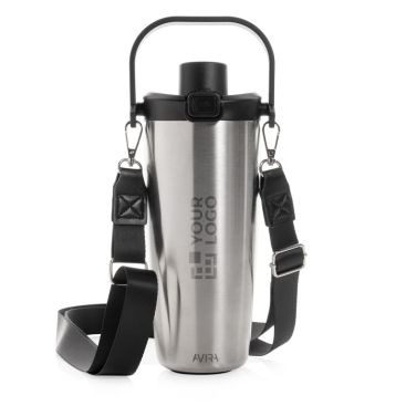 Botella térmica de acero inoxidable reciclado con cordón 600ml