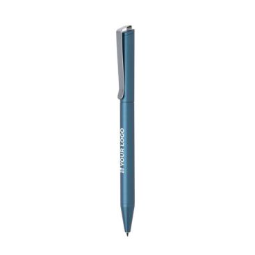 Bolígrafo de aluminio reciclado con giro y tinta azul Dokumental®