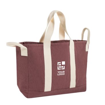 Bolsa de playa lona reciclada con acabado lavado 400 g/m2