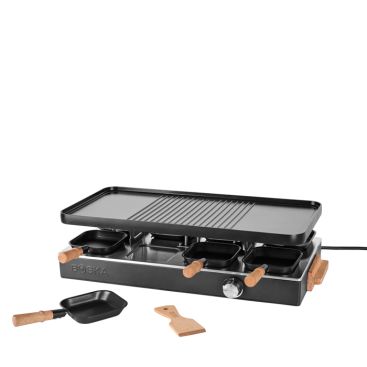 Raclette de mesa con placa reversible antiadherente Boska