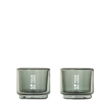 Tazas espresso apilables de doble pared vidrio 45ml AdHoc Impact