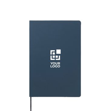 Cuaderno de tapa blanda con papel reciclado A5 hojas a rayas