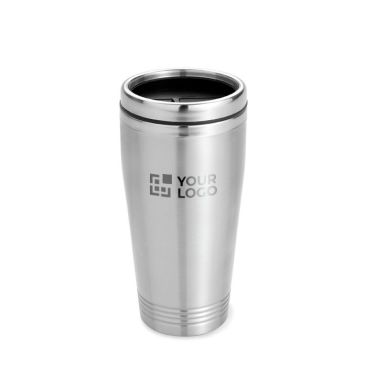 Vaso térmico personalizado de 400ml color Plateado Mate