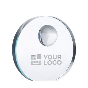 Trofeo publicitario con detalle de globo de la Tierra Mundial Trofeo publicitario con detalle de globo de la Tierra Mundial