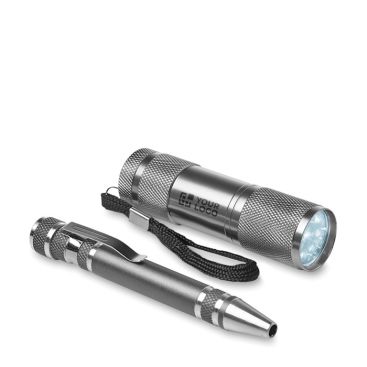 Set de regalo de linterna con bolígrafo vista principal