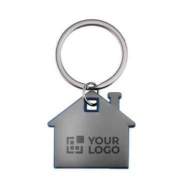 Llaveros metálicos personalizados en forma de casa con toque de color Home Llaveros metálicos personalizados en forma de casa con toque de color Home