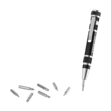 Set de mini herramientas de metal color negro