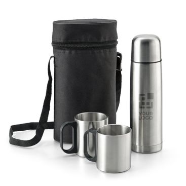 Set de termo personalizado con tazas de acero 500ml Picnic Set Set de termo personalizado con tazas de acero 500ml Picnic Set