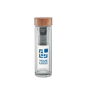 Botellas personalizadas vidrio borosilicato con infusor 420ml TeaBoo Botellas personalizadas vidrio borosilicato con infusor 420ml TeaBoo